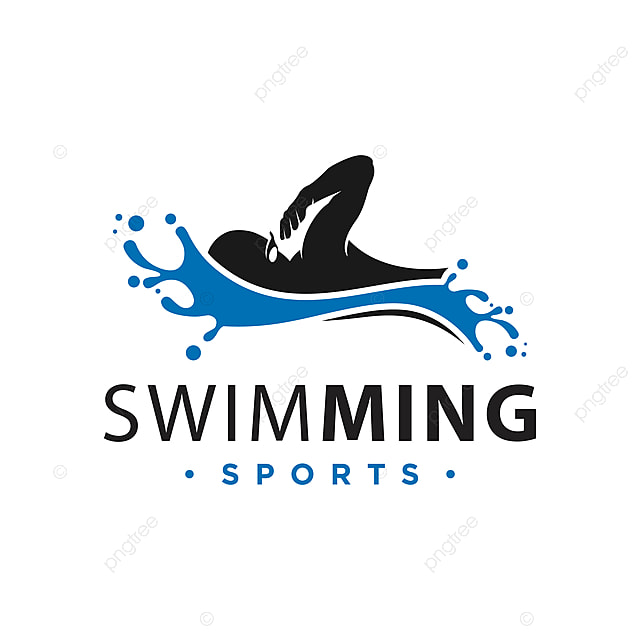 vector logo sport swimming in water