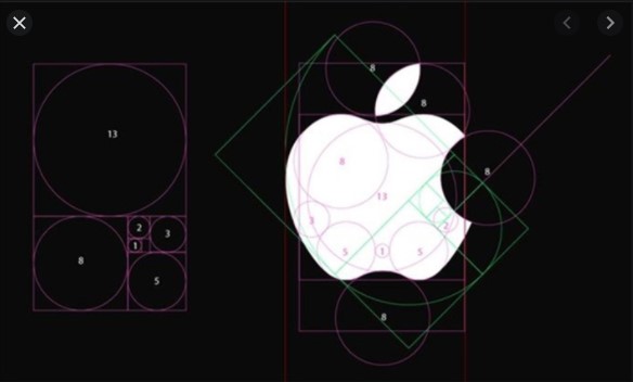 Tỉ lệ vàng trong thiết kế logo của Apple Tỉ lệ vàng trong thiết kế logo của Apple
