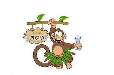 Mẫu logo trà sữa con khỉ