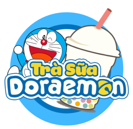 Mẫu logo trà sữa doremon