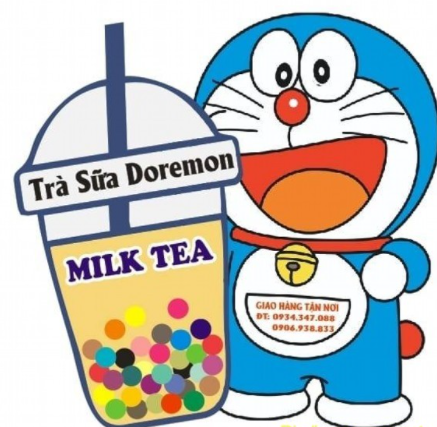 Mẫu logo trà sữa doremon