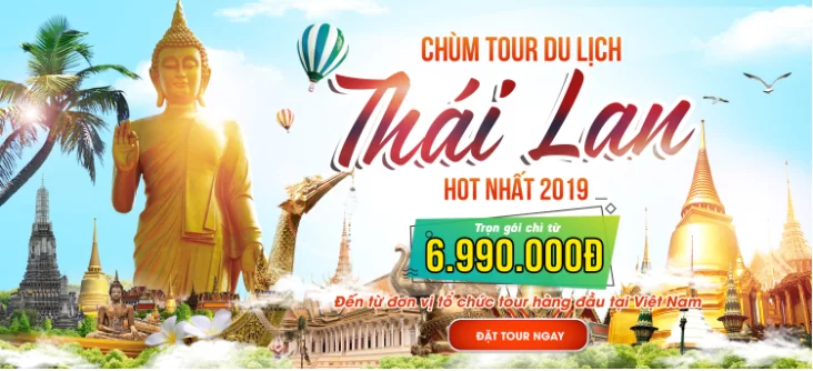 Mẫu banner quảng cáo du lịch Thái Lan