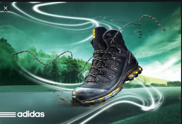 Banner quảng cáo giày đẹp của Adidas