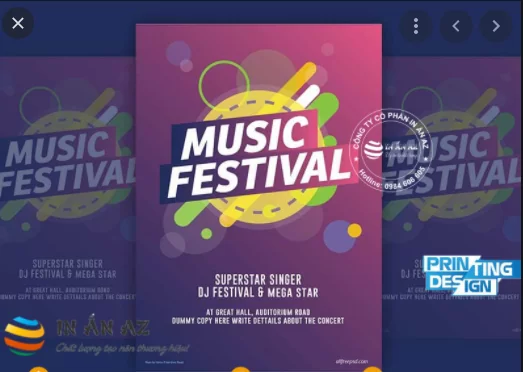 Poster âm nhạc đẹp về lễ hội âm nhạc